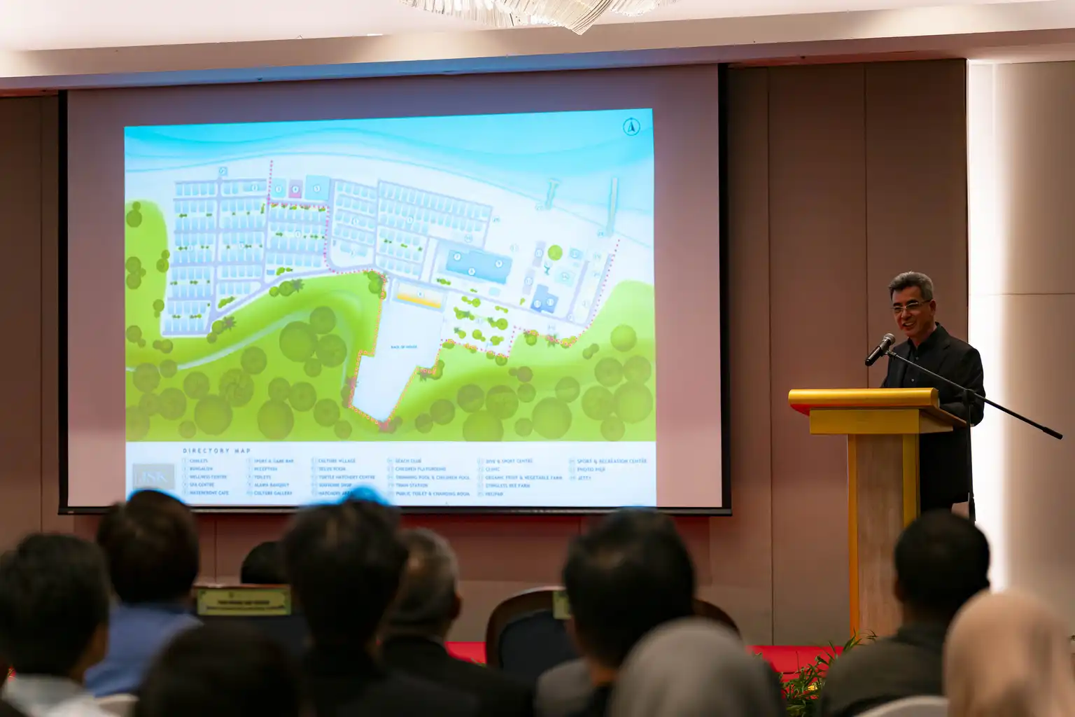 Presenting layout of resort with Turtle Hatchery Centre